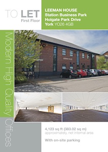 First Floor, Leeman House, Station Business Park, Holgate Park Drive, York, YO26 4GB